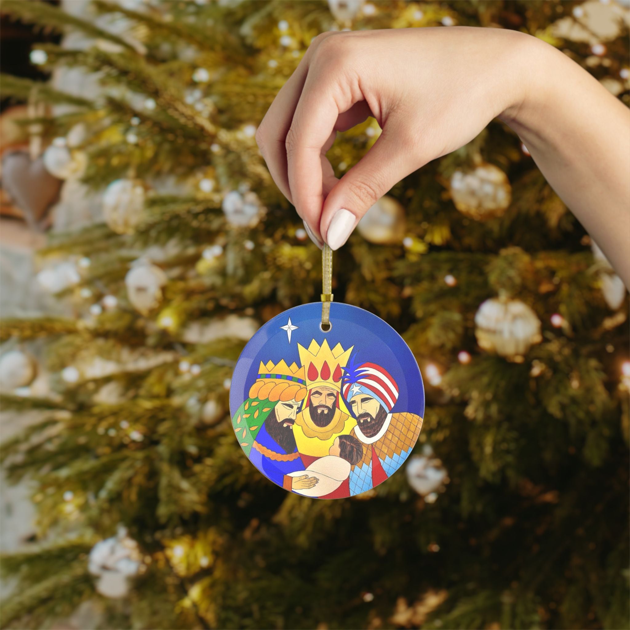 Tres Reyes Magos ornament Glass Ornaments Puerto Rico ornament