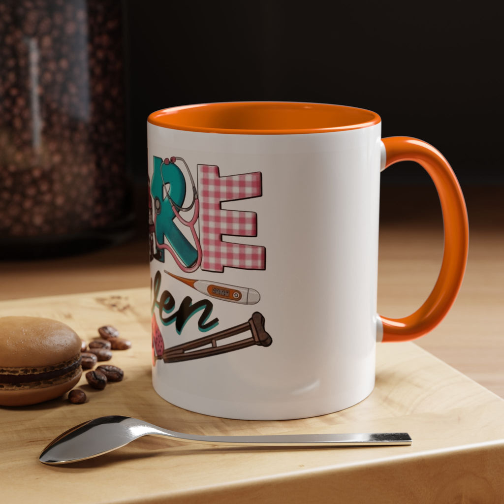Nurse Given Accent Coffee Mug — Caregiver & Medical Equipment Design Christmas mug for all healthcare heroes