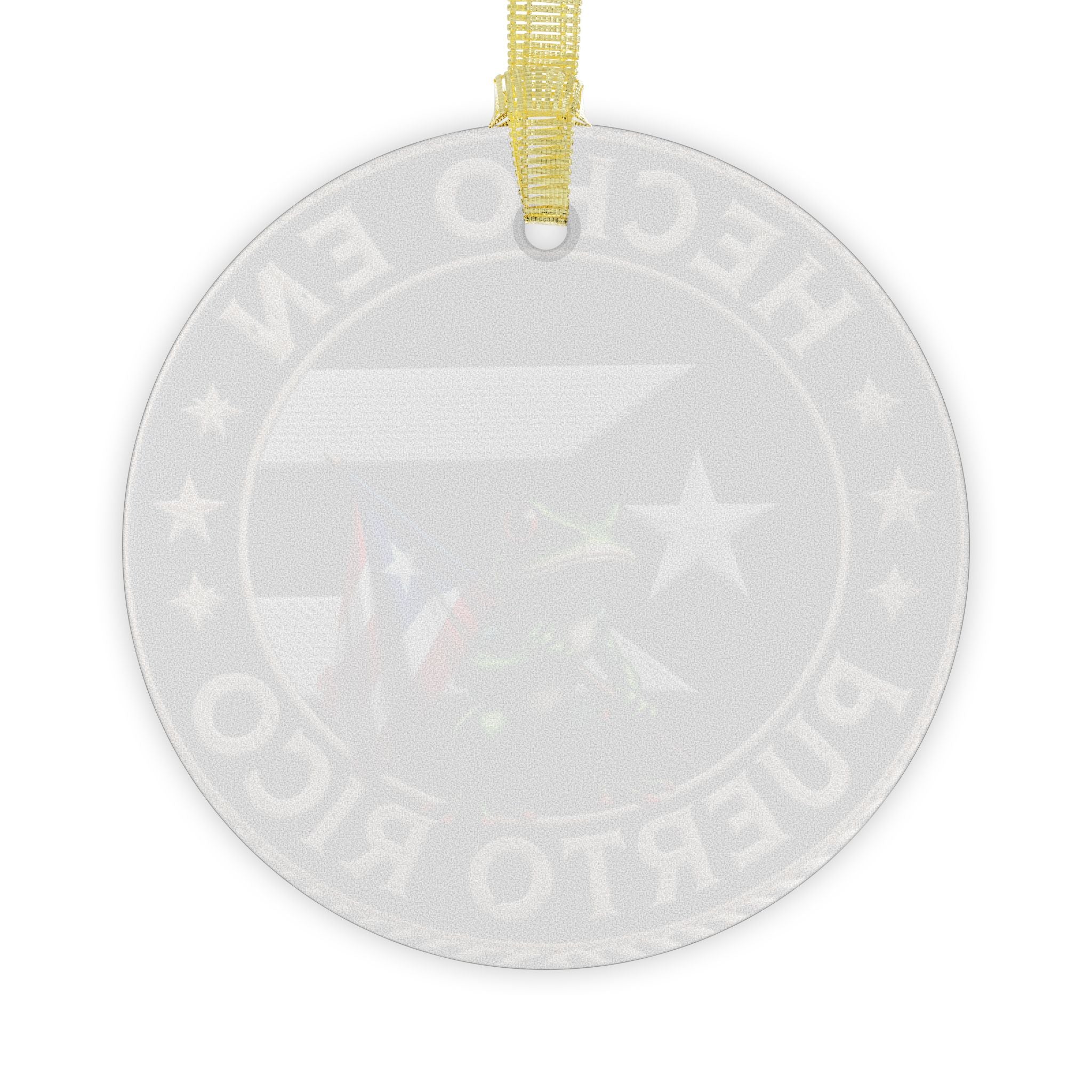 Puerto Rico Proud Glass Ornament  Boricua Island Pride Decor