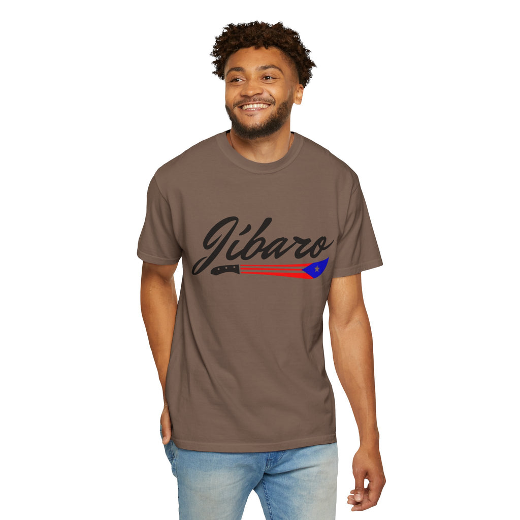 T-Shirt  "Jíbaro" Puerto Rican Heritage Tee (Back Machete  Sombrero de Paja Design) Puerto Rico’s Navidades