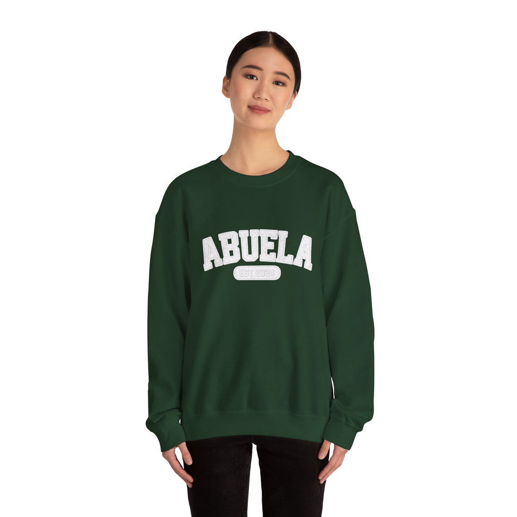 Abuela Varsity Crewneck Sweatshirt Cozy Grandma Gift Minimal Everyday Family Love Apparel