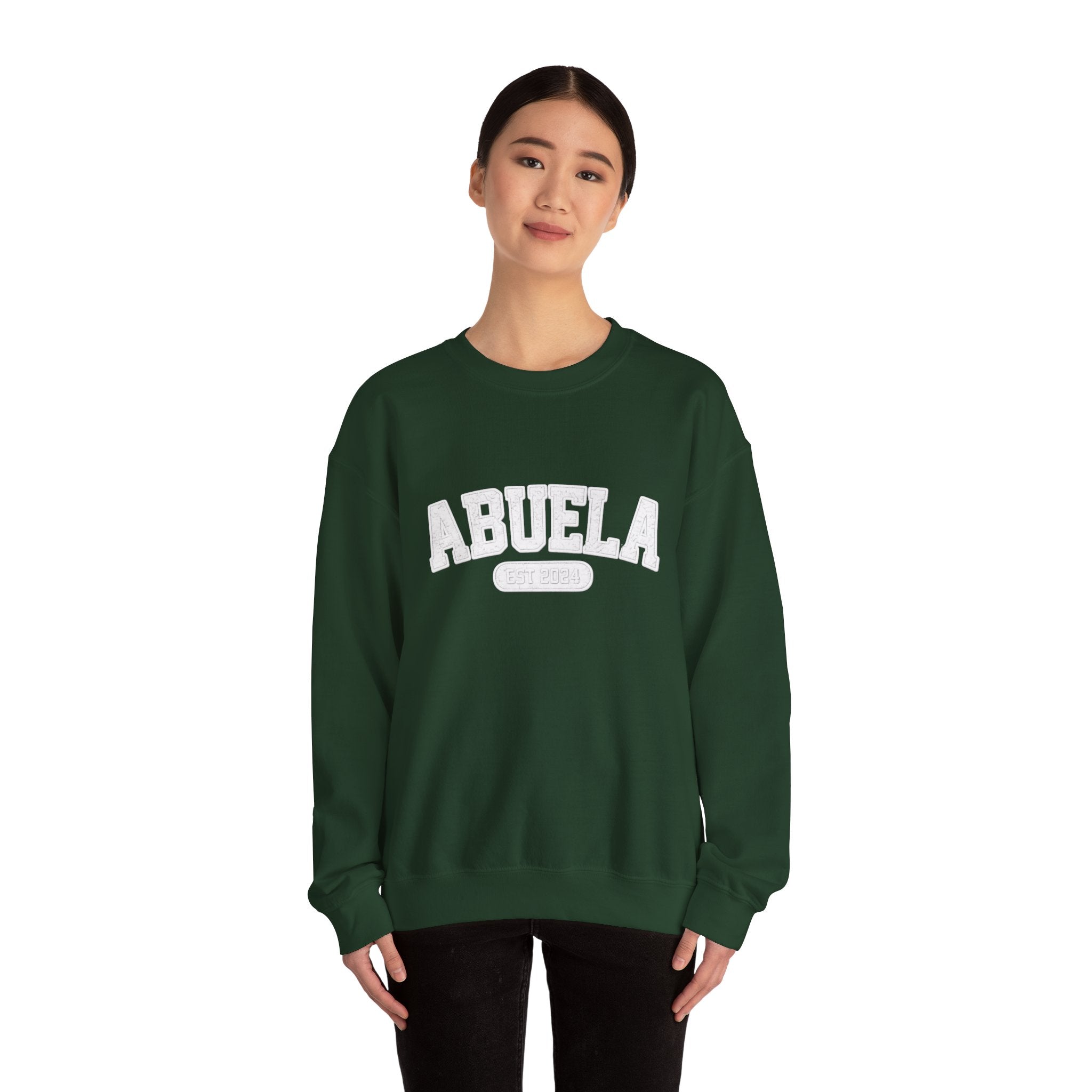 Abuela Varsity Crewneck Sweatshirt Cozy Grandma Gift Minimal Everyday Family Love Apparel