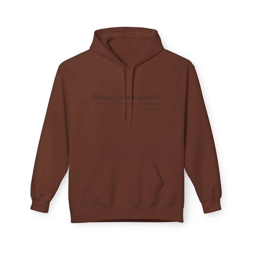White Hoodie - "Caminas a pa'la desporta" Minimal Script Pullover