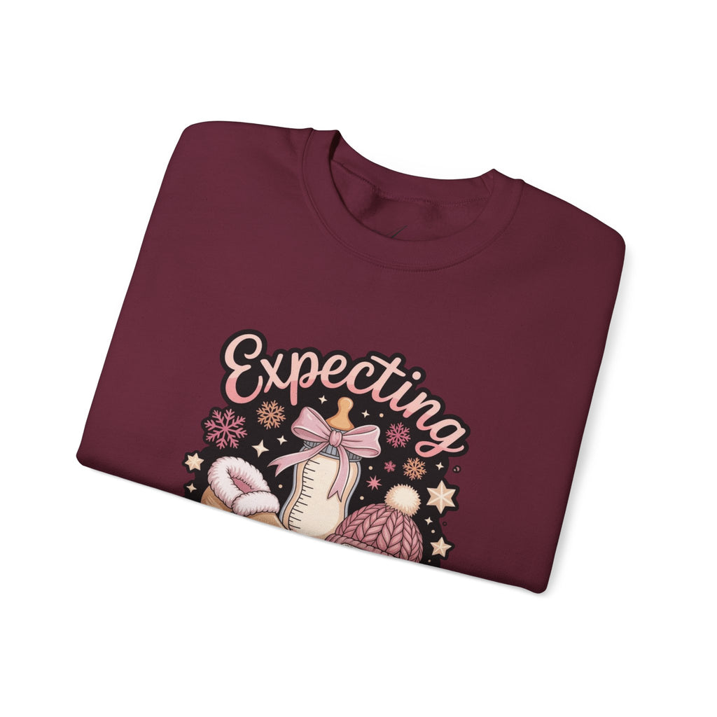 Expecting Season Sweatshirt  Cute Pregnancy Announcement Pullover Cartoon Christmas T-shirts and Sweaters