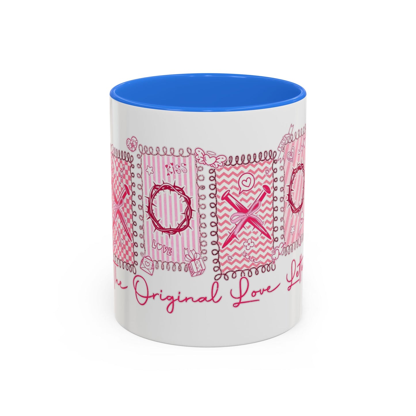 Love Letters XOXO Ceramic Mug — Colorful 11oz & 15oz Coffee Cup