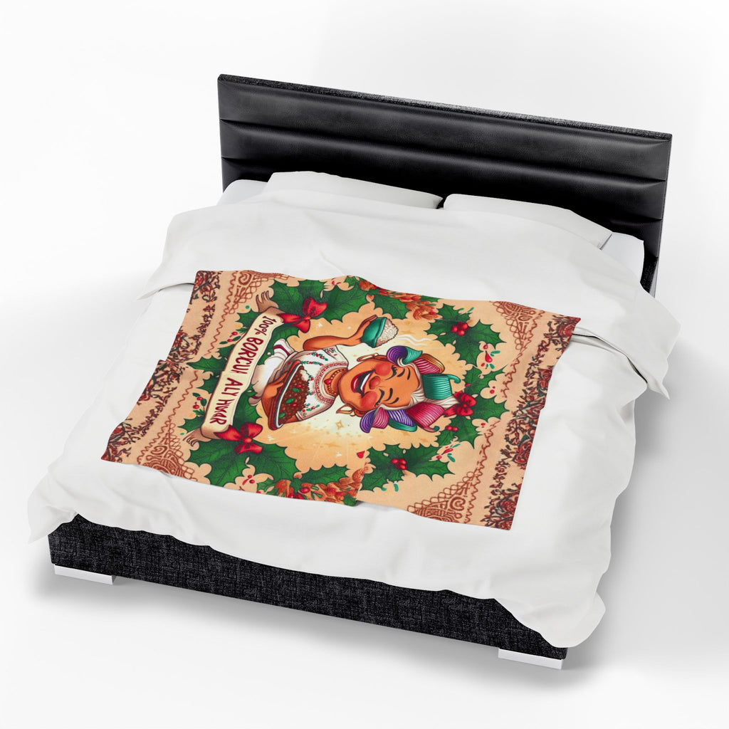 Loving blanket made just for GrandmaVelveteen Plush Blanket  100% Boricua Holiday Kitchen Mama Design