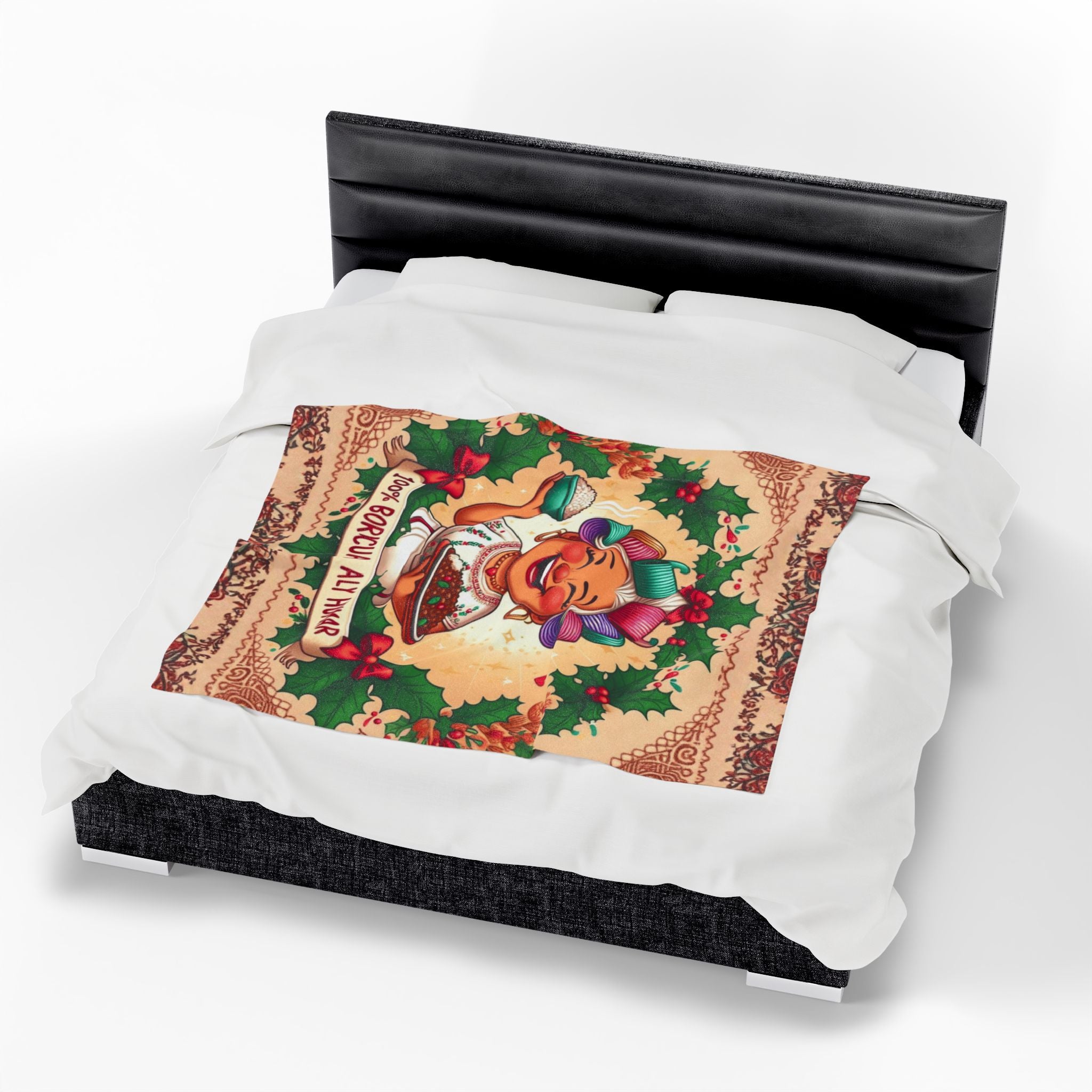Loving blanket made just for GrandmaVelveteen Plush Blanket  100% Boricua Holiday Kitchen Mama Design