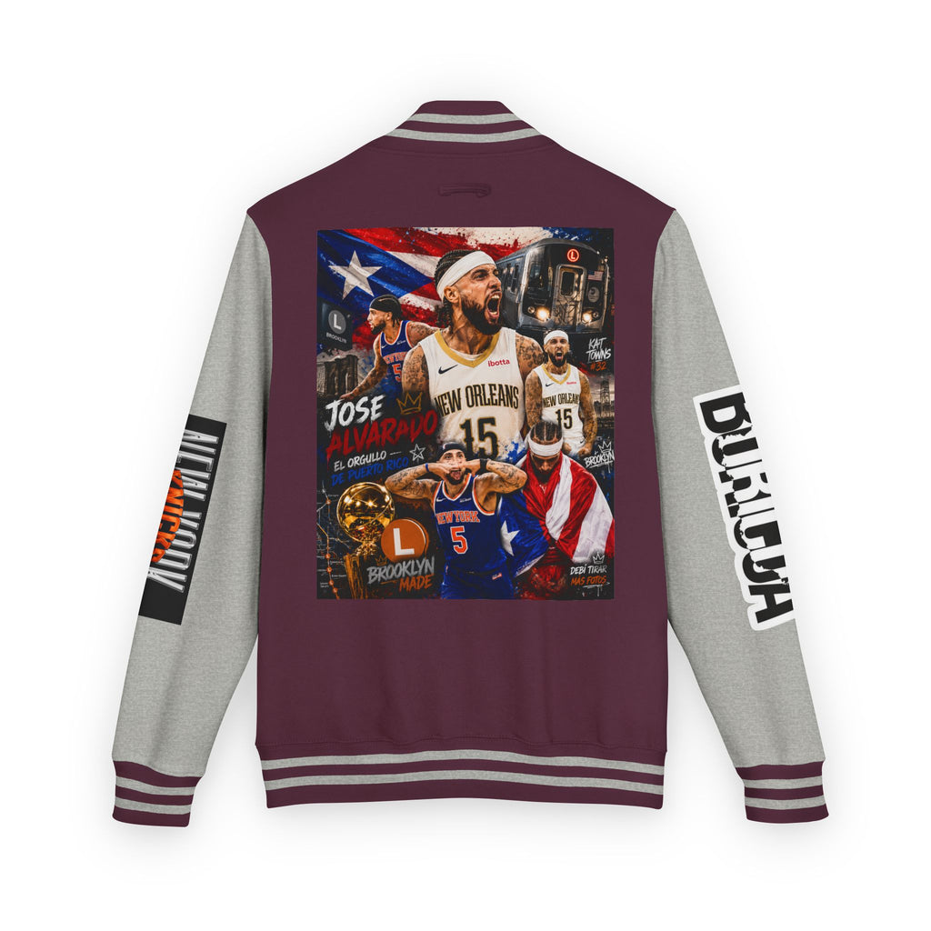 Basketball-Inspired Letterman Jacket — Men's Retro Varsity Sports Jacket Jose AlvarTribute Varsity Jacket