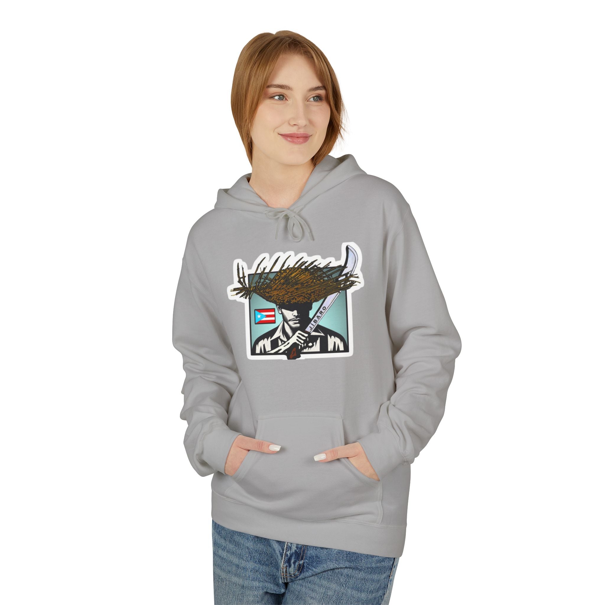 Gíbaro Hoodie  Puerto Rican Pride Pullover with Flag Machete Design
