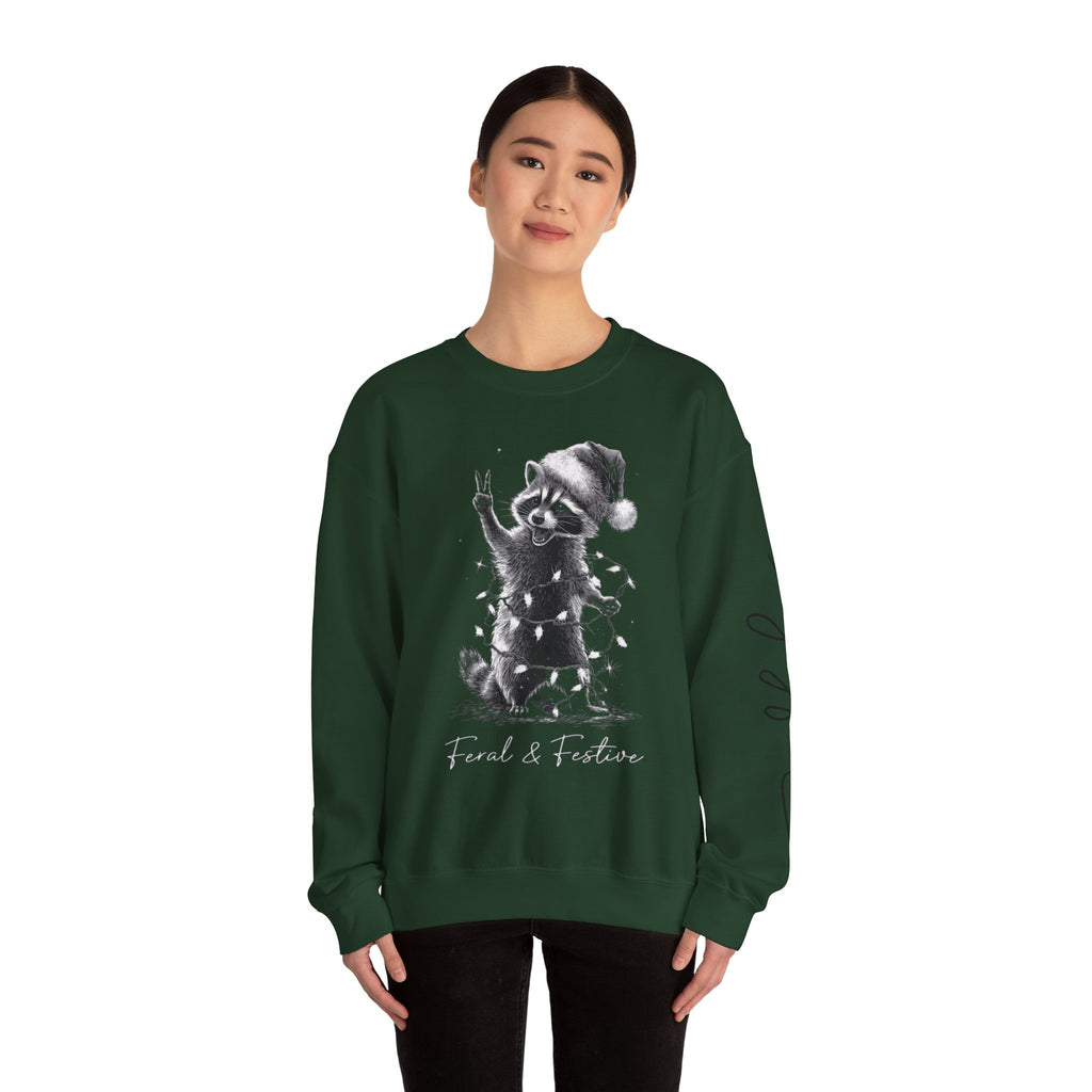 Holiday Raccoon Crewneck Sweatshirt Christmas Tshirts and sweaters,