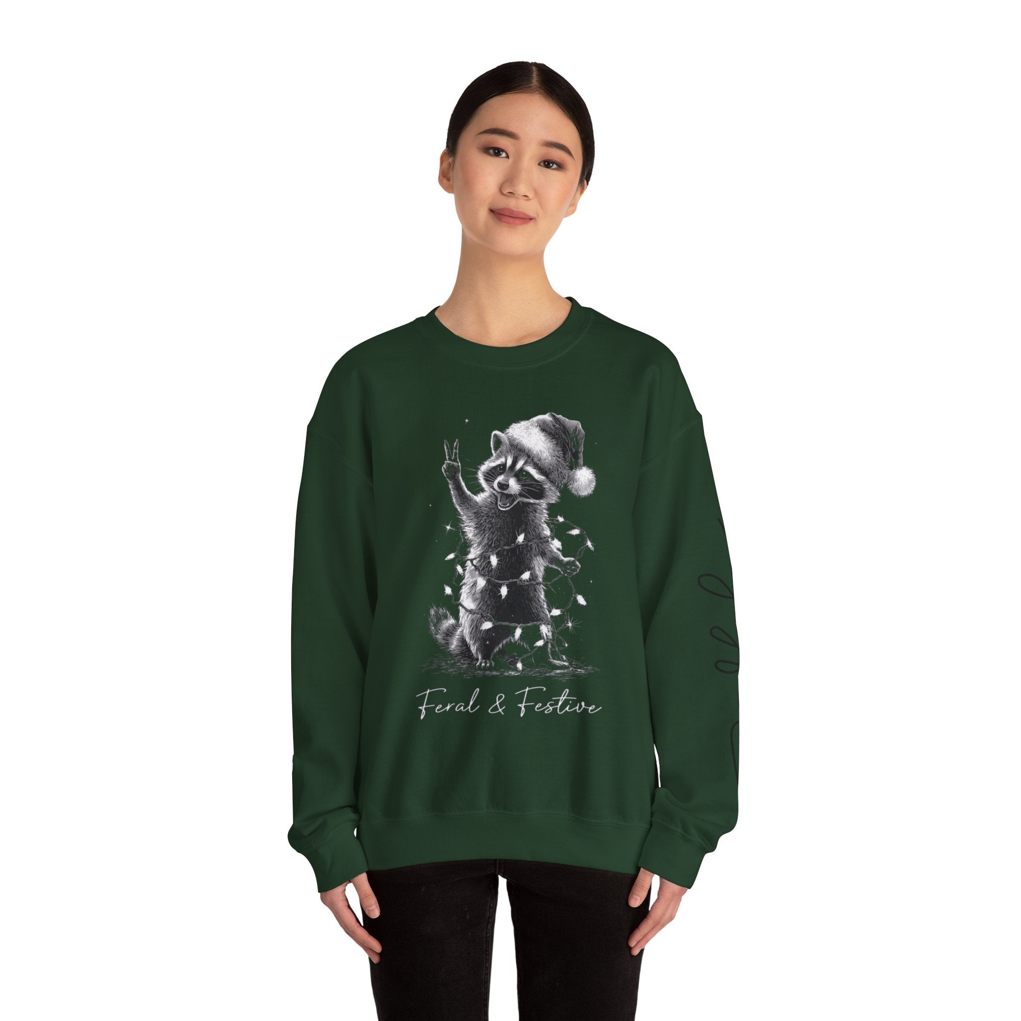 Holiday Raccoon Crewneck Sweatshirt Christmas Tshirts and sweaters,