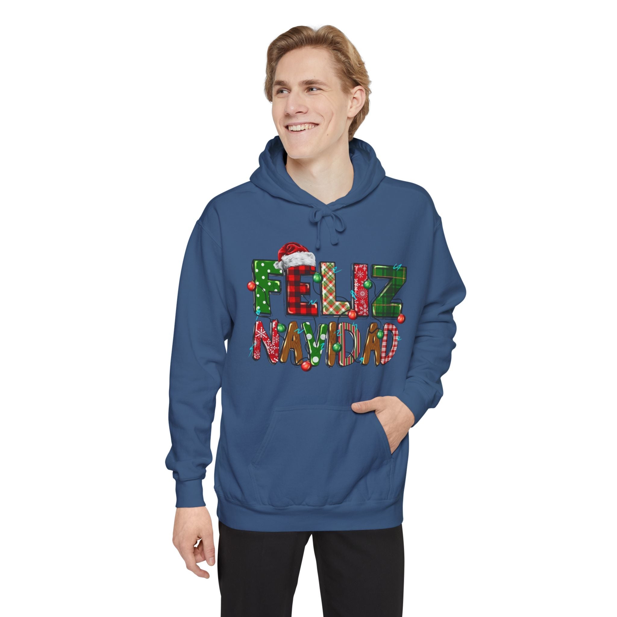 Feliz Navidad Holiday Hoodie  Festive Christmas Hoodie