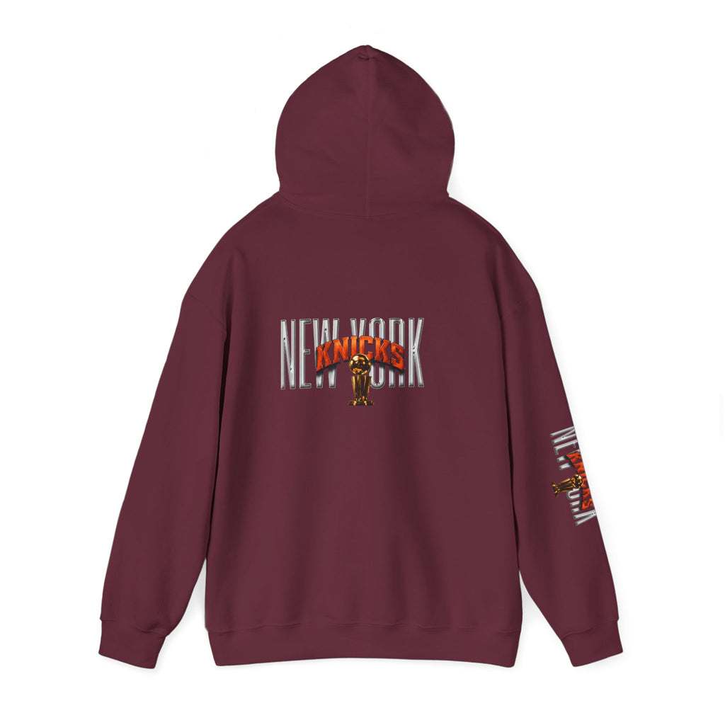 NY-K Retro Player Collage Hoodie — Basketball Fan Sweatshirt