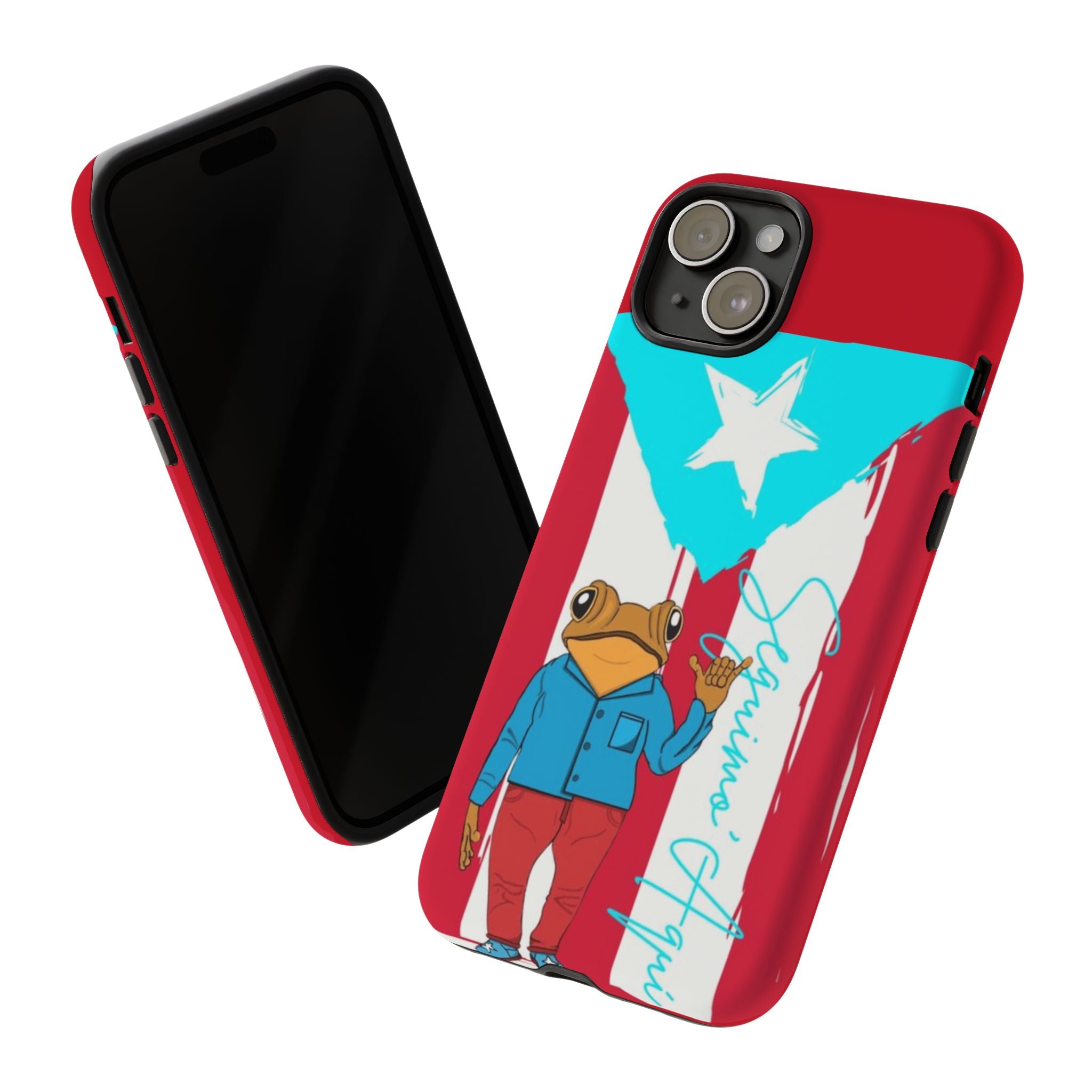 Puerto Rican Flag Frog Design ("Señorita Hops")Phone Case Isla del Encanto Phone Case – Puerto Rican Style