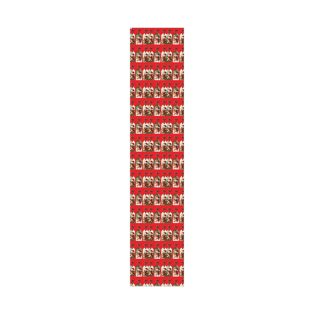 Christmas Gingerbread & Plaid Gift Wrap Paper – Holiday Present Wrapping Sheets