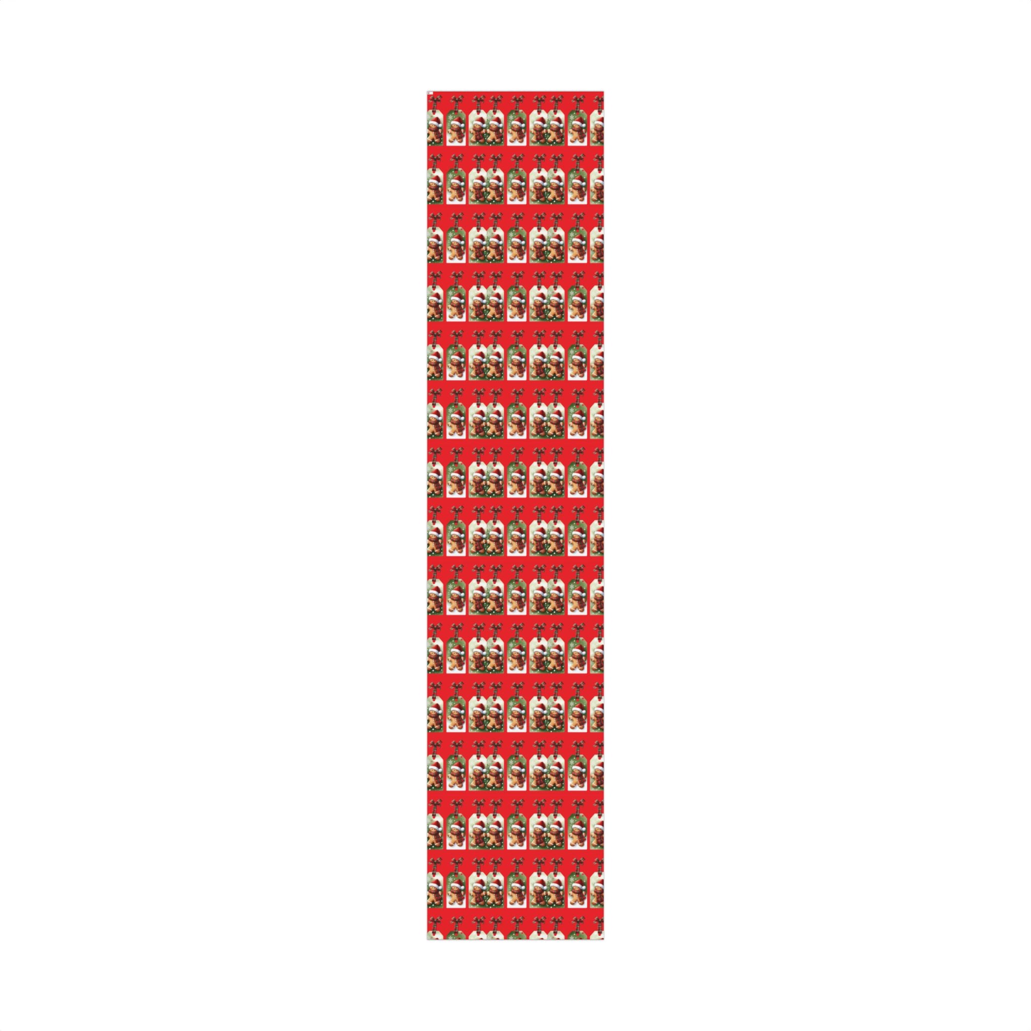 Christmas Gingerbread & Plaid Gift Wrap Paper – Holiday Present Wrapping Sheets