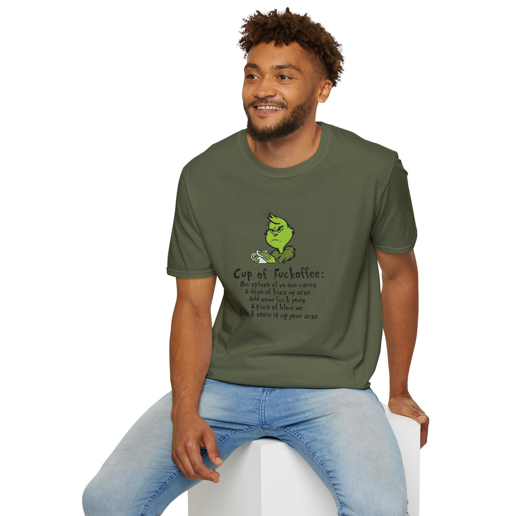 Holiday Apparel | Christmas Tees & Sweatshirts with Festive Quotes Funny Grinch Coffee Lover T-Shirt