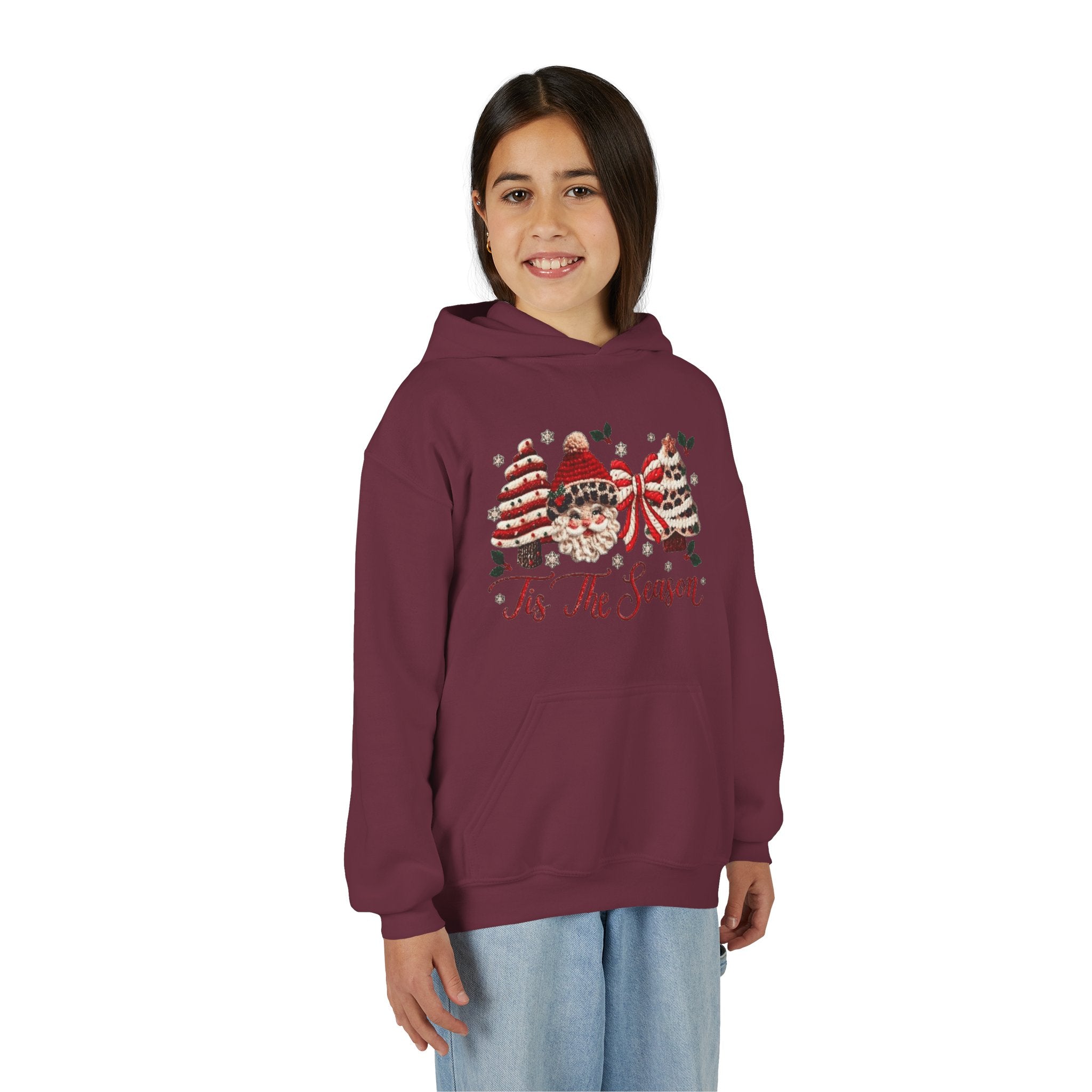 Youth Hoodie  Grinch Christmas Scene with 'Maybe Christmas' Quote