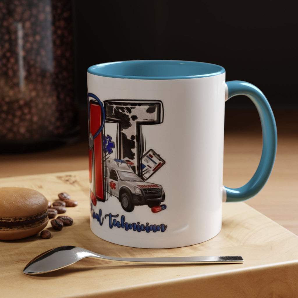 EMT Coffee Mug — Emergency Medical Technician Ambulance Stethoscope Design (11/15oz) Medical Christmas Mug