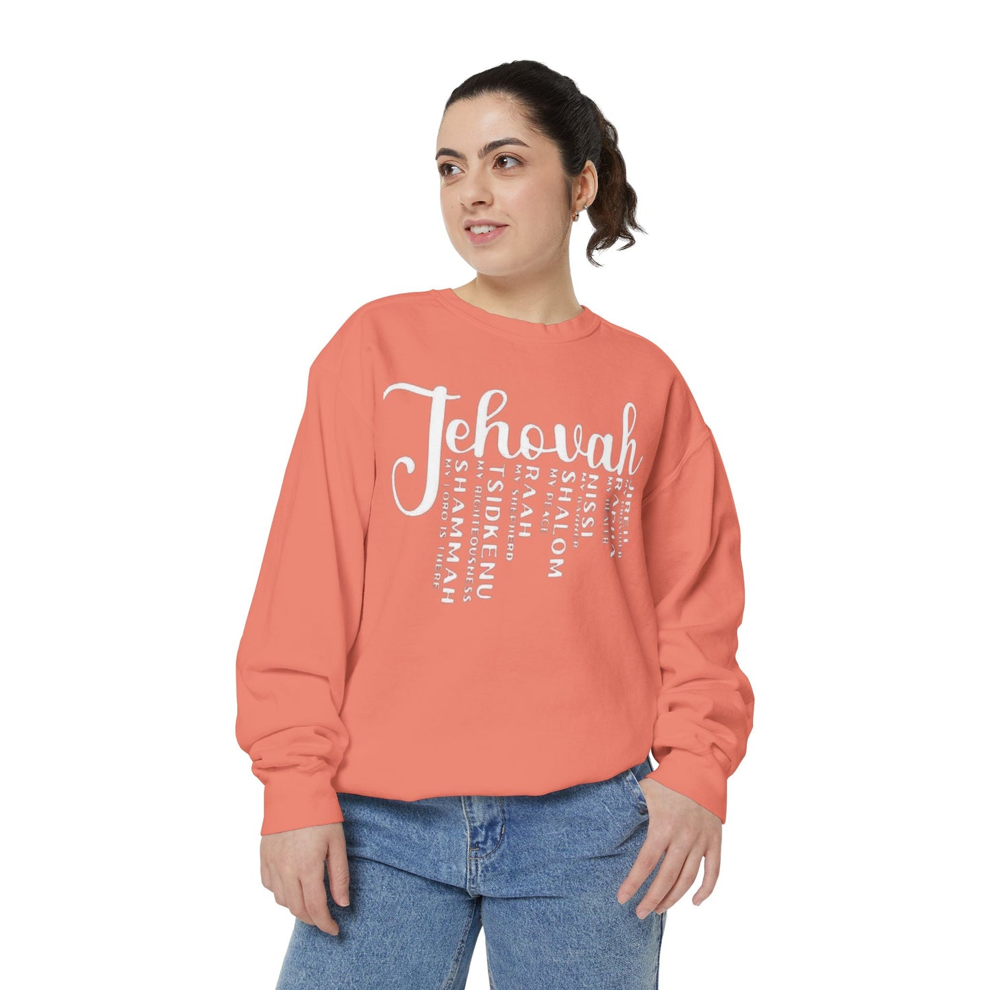 Jehovah Names Sweatshirt  Christian Faith Scriptural Names Pullover