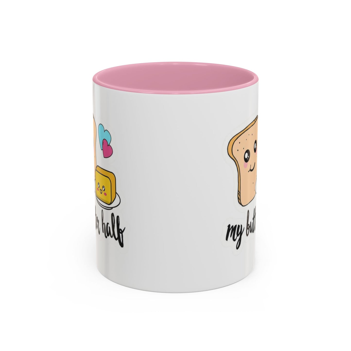Motivational & Funny Quote Mugs Uplifting Coffee Cup Gifts Cute Foodie Relationship Mug My Butter Half Design, Colorful 11oz & 15oz