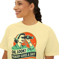 Graphic Tee — "Oh, Look! Nobody Gives a Shit" Retro Binoculars Design
