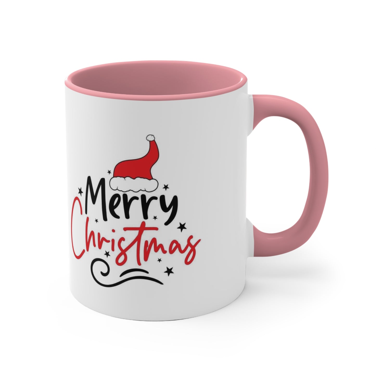 Merry Christmas Accent Mug - Festive Holiday Coffee Cup