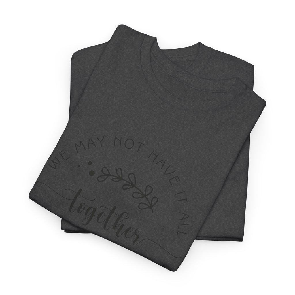 Together Floral Circle Tee  "Together" Inspirational Family Unity Shirt