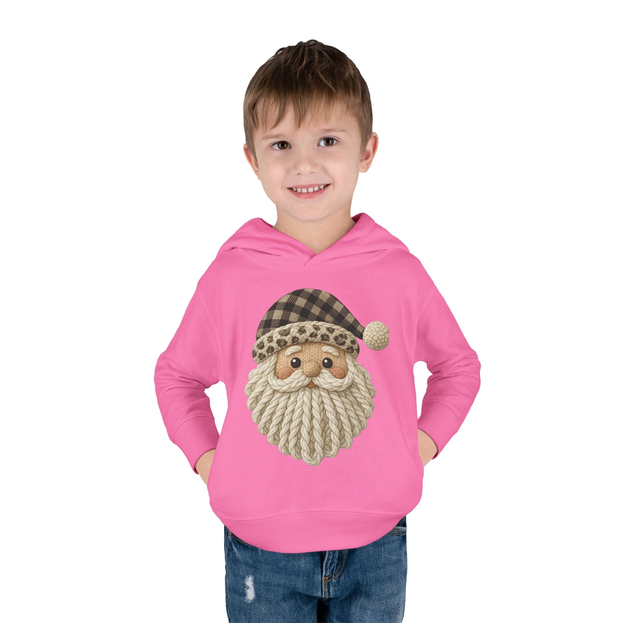 Toddler Hoodie  Cozy Plaid Santa Gnome Pullover