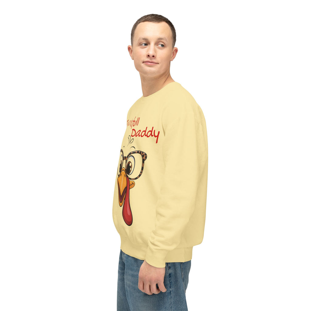 Thanksgiving Turkey 'Thankstfull Daddy' Crewneck Sweatshirt Fall T-Shirts and Sweatshirts Collection