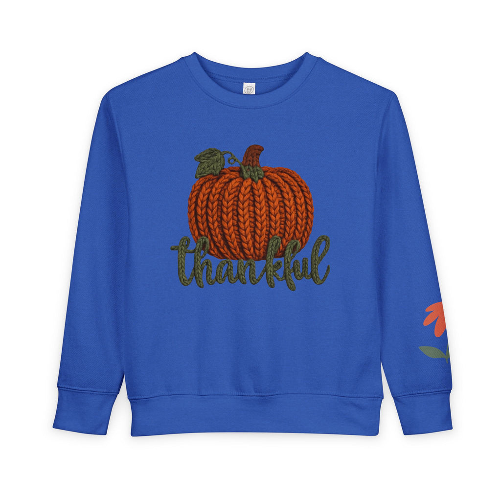 Toddler Sweatshirt  "Thankful" Pumpkin Fall Pullover