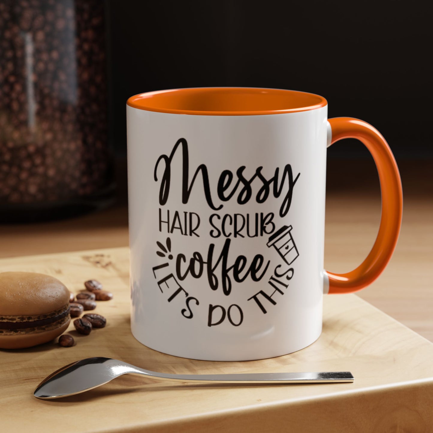 Messy Hair Coffee Mug  Fun & Quirky Gift for Coffee Lovers Motivational Coffee Cup  Positive Morning Gift