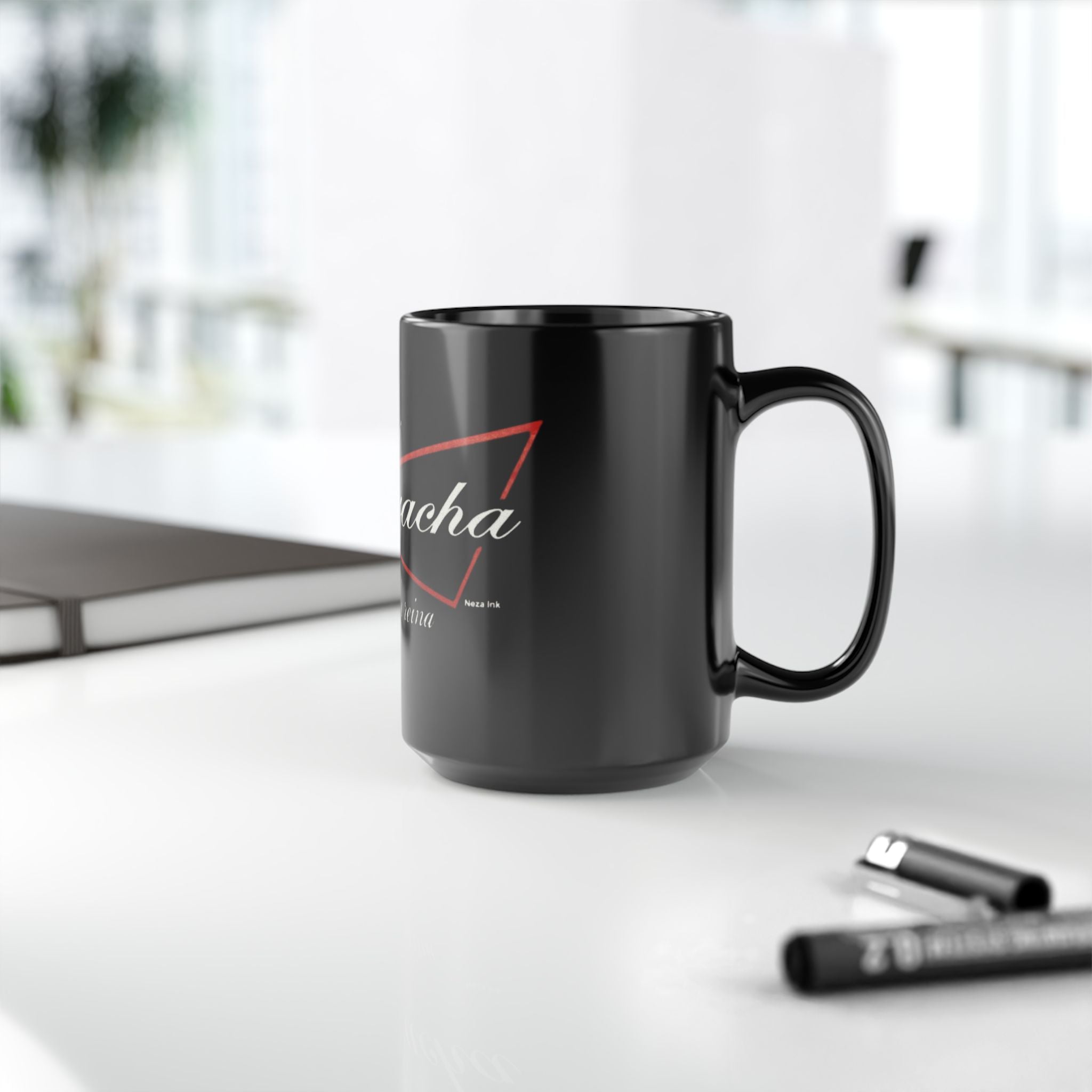 Borracha Queen Black Mug - 15oz Coffee Cup for Fun Celebrations Fun Celebration Mug | Coffee Cup for Special Moments & Positive Vibes