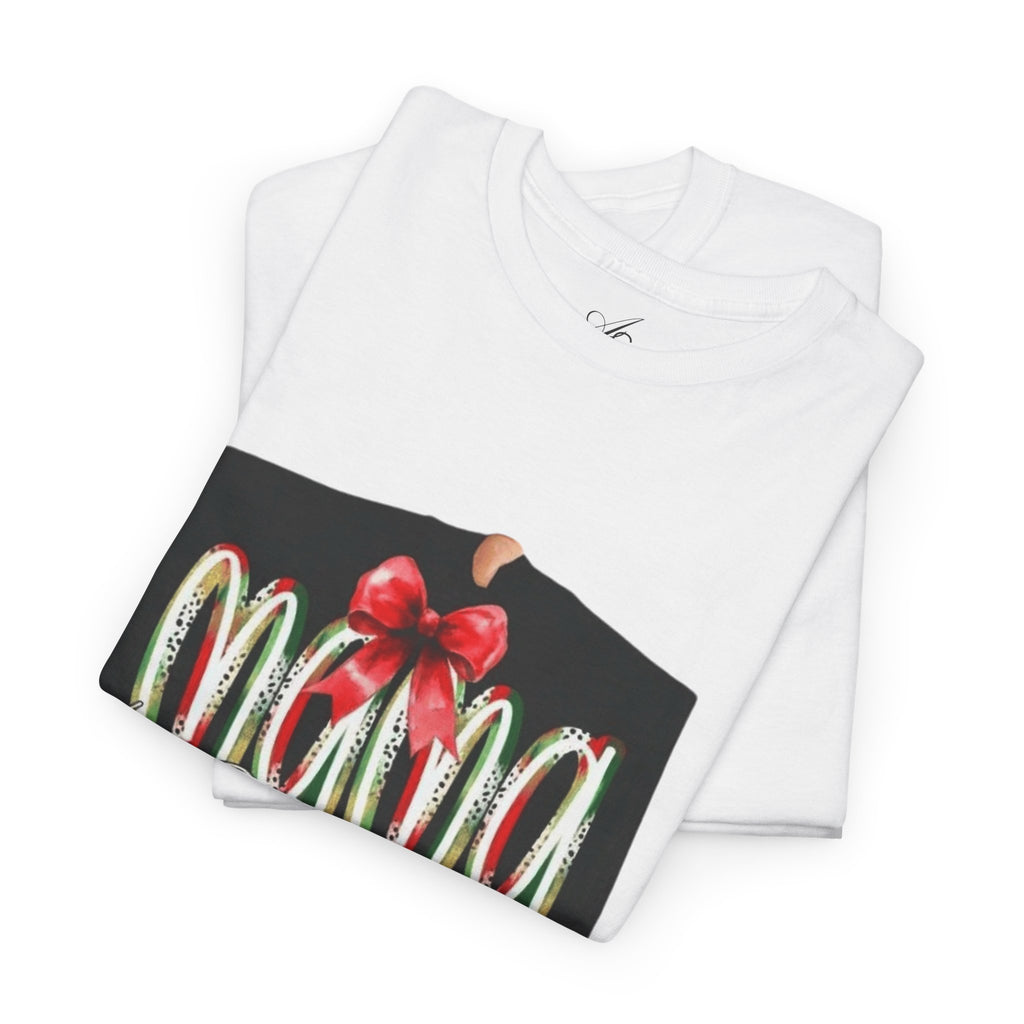 Festive Mama Tee, Cozy Holiday Shirt, Gift for Mom, Christmas T-Shirt, Unisex Cotton Tee