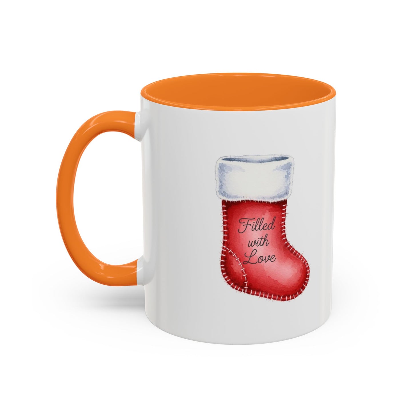 Holiday Mugs Christmas Gift Ideas Hot Cocoa & Coffee Cup Designs Filled with Love - Colorful 11oz & 15oz
