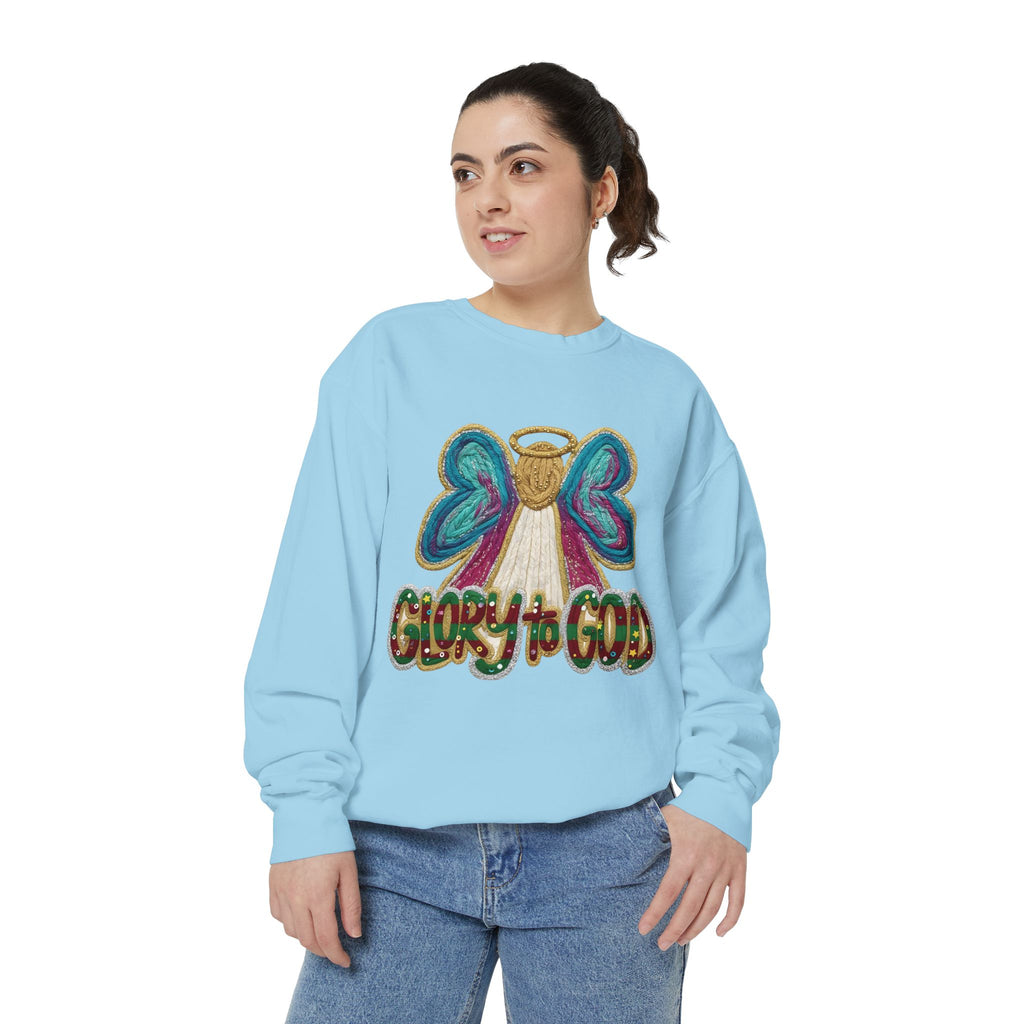Glory to God Angel Sweatshirt Christmas Holiday Collection  Festive T-Shirt & Sweater