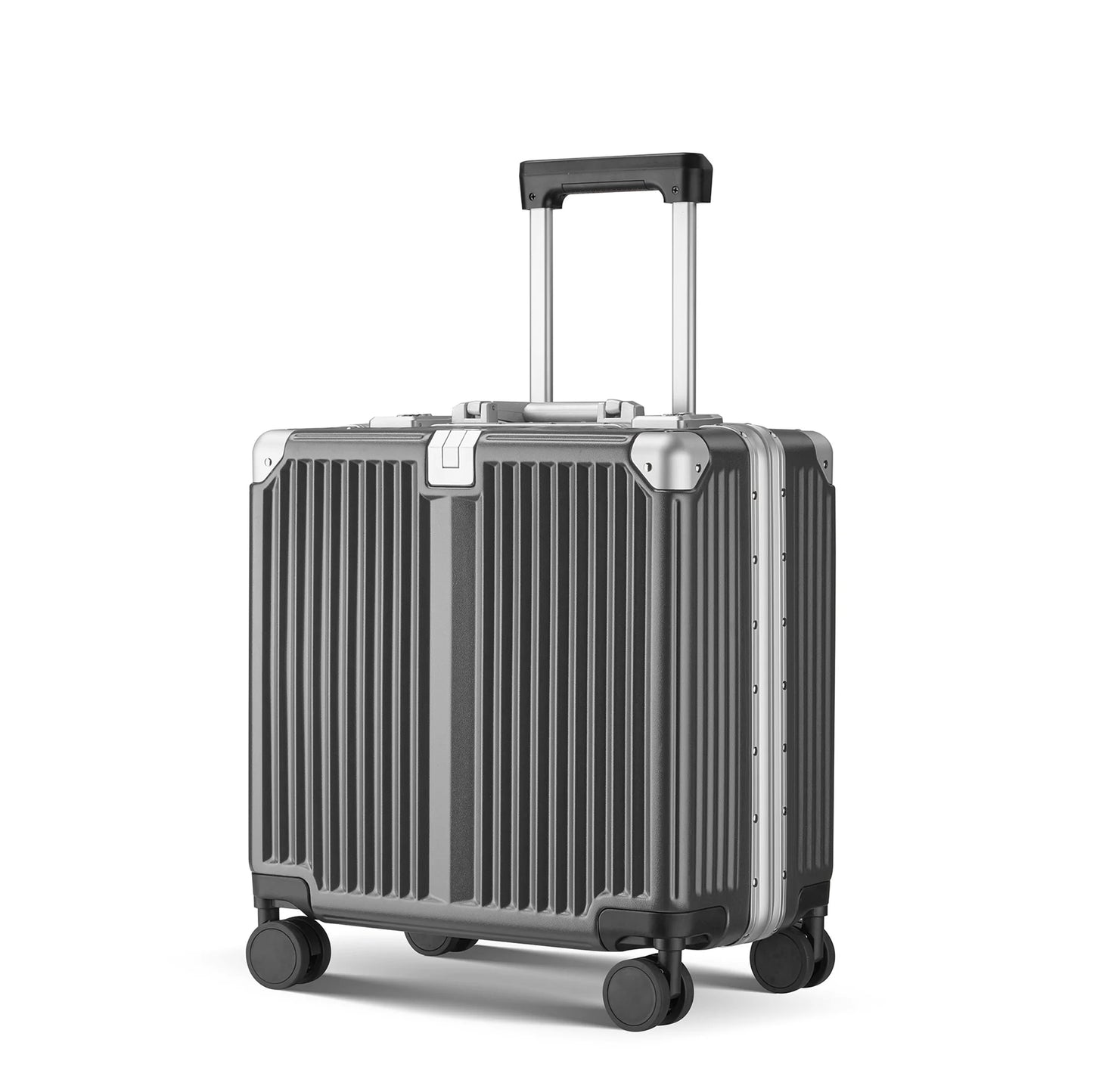 SOKOK Hardshell Large Capacity 18Inch Aluminum Frame Cabin Suitcase with 360 Degree Spinner Wheel Baggage Luggage