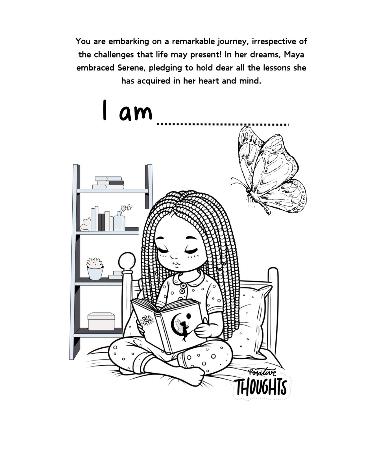 The Wings of the Wisdom: Believing in Me – Empowering Affirmation Coloring Book for Girls