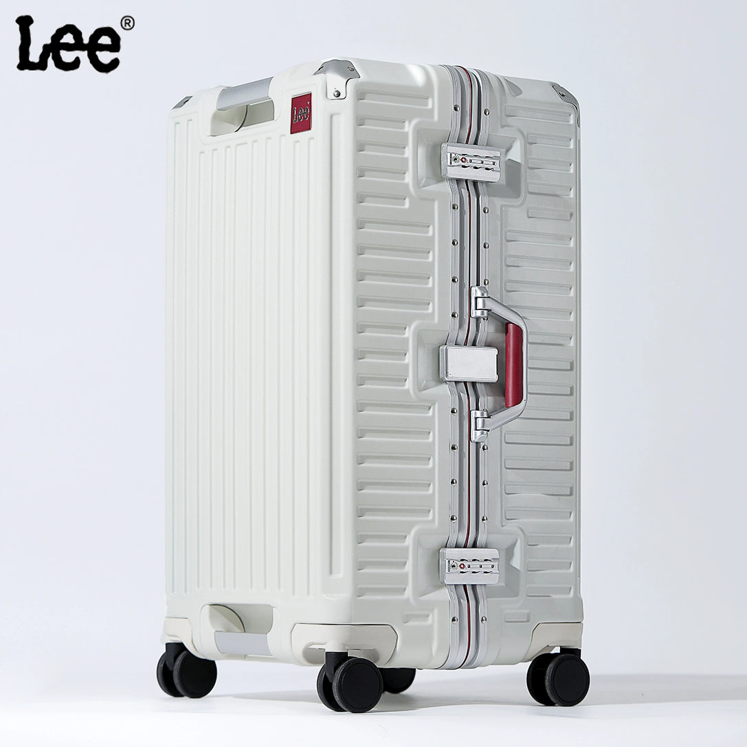 Lee Official Large Capacity Luggage Women's 24-Inch Suitcase Aluminium Frame Luggage New Arrival Student Durable Password Suitcase