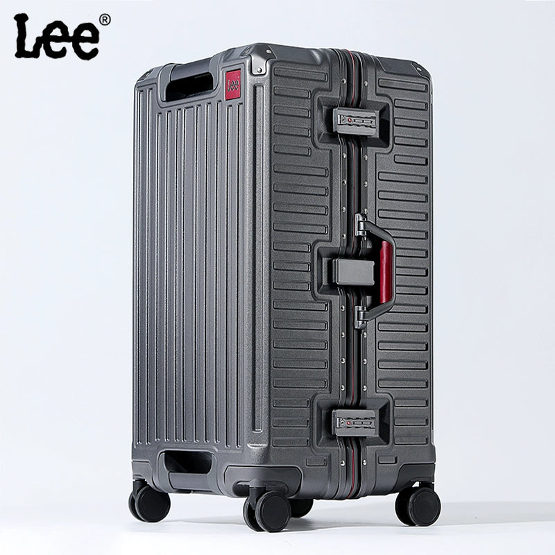 Lee Official Large Capacity Luggage Women's 24-Inch Suitcase Aluminium Frame Luggage New Arrival Student Durable Password Suitcase