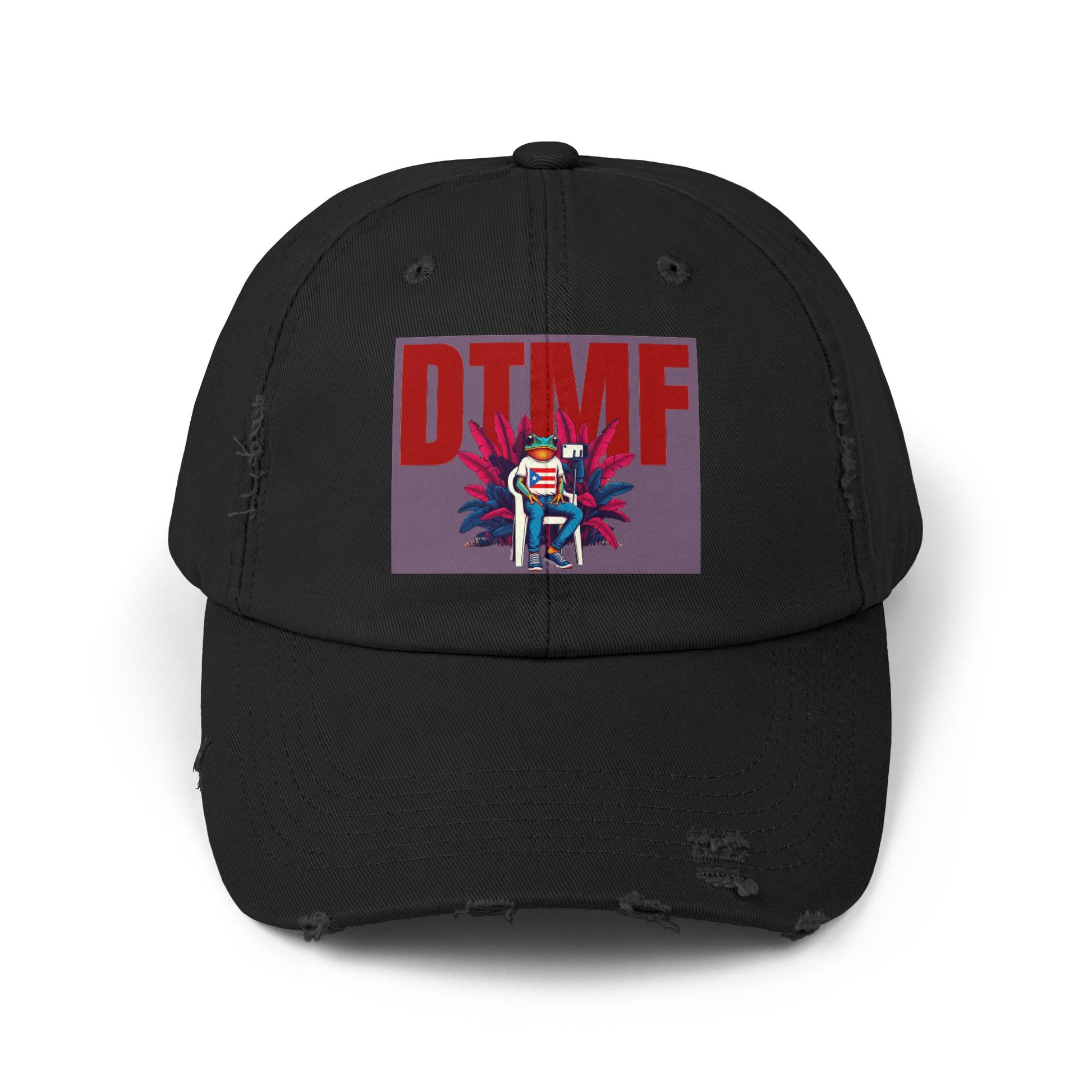 "Front view of distressed Puerto Rican flag cap with washed finish"

"Side view showing adjustable D-ring strap on Boricua pride hat"

"Model wearing Puerto Rican cultural hat at beach festival"

"Close-up of soft cotton twill texture on vintage Puerto Rico cap"

"Back view of embroidered Boricua hat with antique metal buckle"