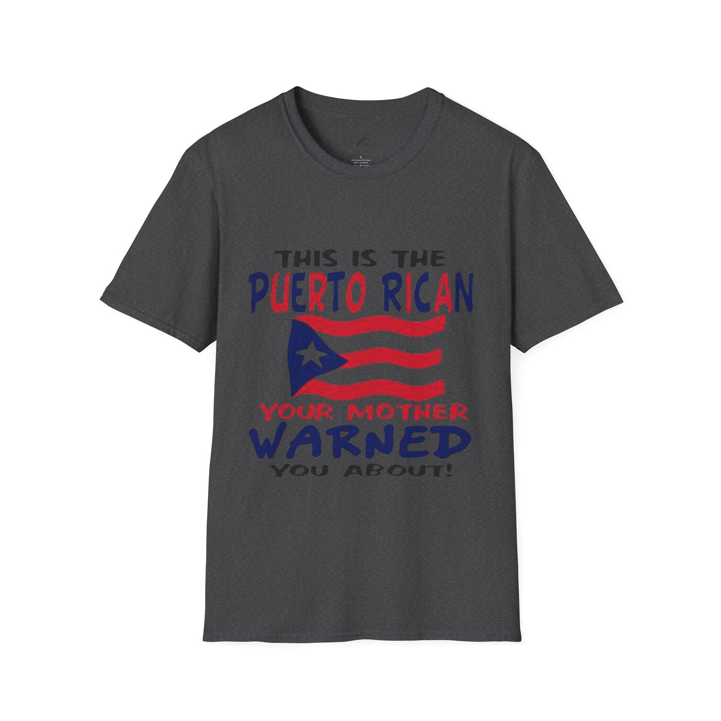 Puerto Rican pride t-shirt front view on model

Boricua cultural tee laid flat on table

Unisex Puerto Rican shirt for family gathering

Puerto Rico flag shirt for celebration or gift