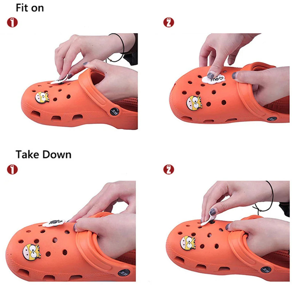 10/21Pcs Kawaii Anime Crayon Shin-Chan Cartoon Cosplay Sandals Buckles Accessories Slippers Decoration Buckles Girls Gifts