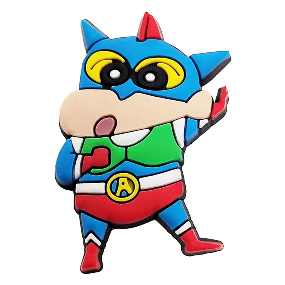 10/21Pcs Kawaii Anime Crayon Shin-Chan Cartoon Cosplay Sandals Buckles Accessories Slippers Decoration Buckles Girls Gifts