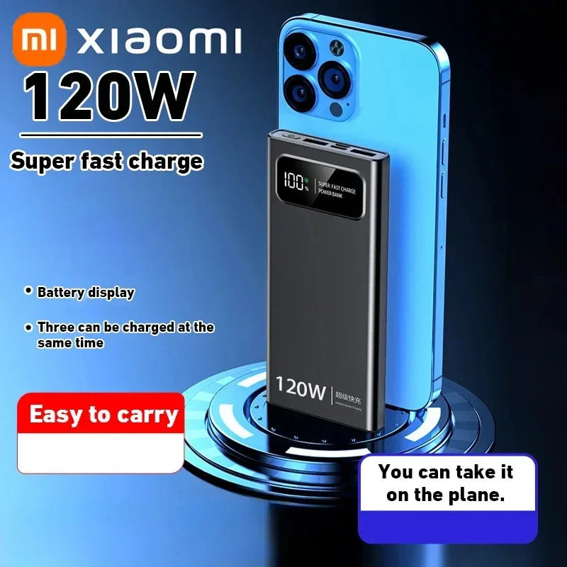 Xiaomi 120W PowerBank Super Fast Charging 200000mAh Large Capacity Portable Emergency Battery Supply Mobile Power For IPhone New