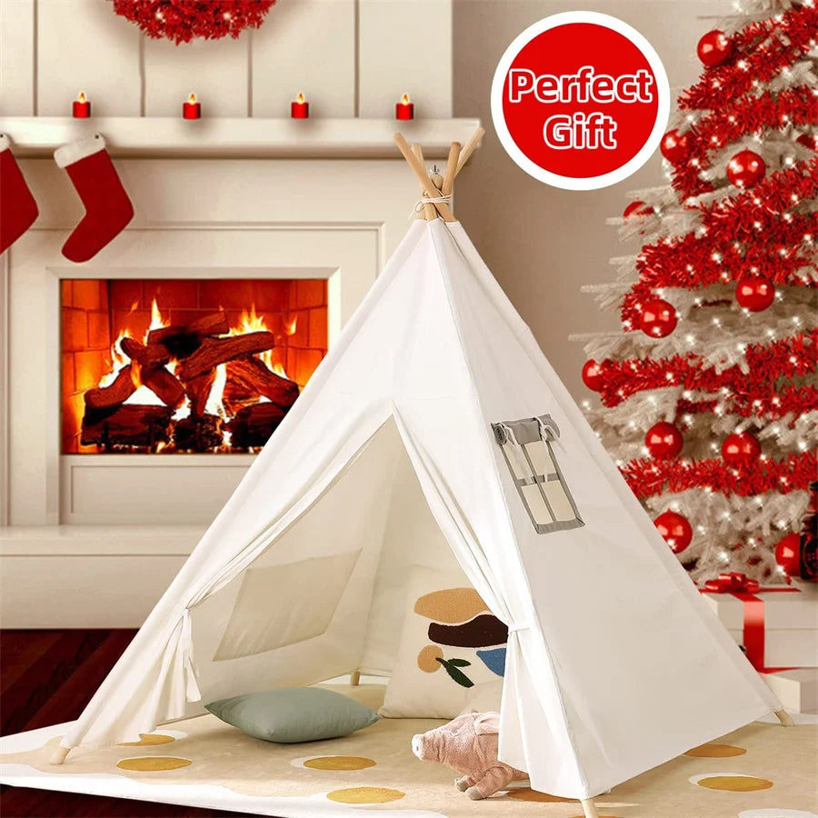 1.6M/1.3M Kid Tent Play House Wigwam for Children Portable Child Tipi Tents Teepee Toddler Ball Pit Girl Castle Play Room