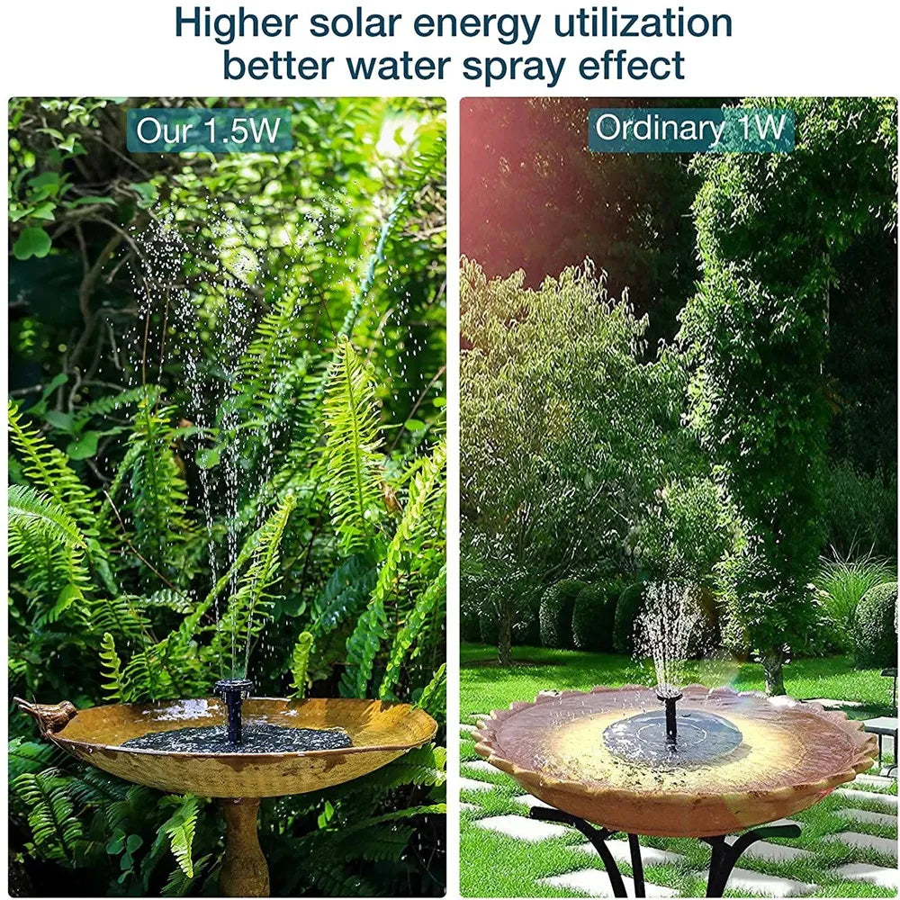 13cm Floating Solar Panel Solar Fountain Pump Bird Baths Garden Outdoor Water Pool Pond Decor