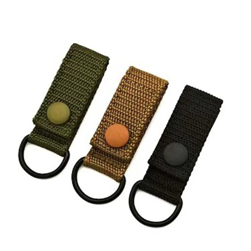 1pc Outdoor Tools Hiking Nylon Molle Ribbon Webbing D Buckle Key Hook Clip Climbing Carabiner