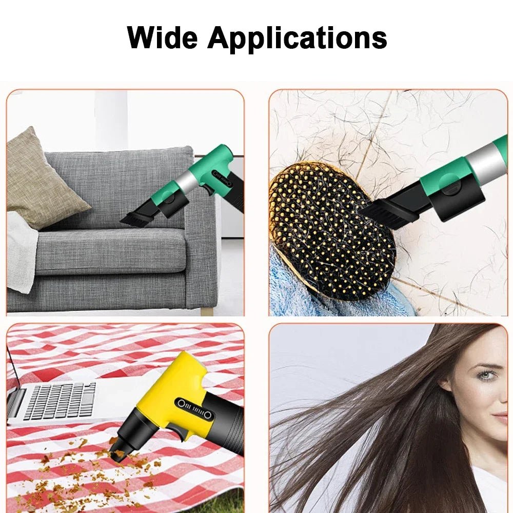130000-120000PM Air Blower Turbo Jet Fan Electric Power Display Handheld Mini Dust Cleaner High Speed Duster Gun Cleaning Tool