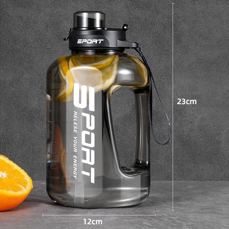 1.7L Large-Capacity Netflix Straw Pot Belly Cup Sports Water Bottle Ton Ton Bucket Students Portable Plastic Space Cup